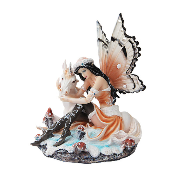 Snow Fairy with Unicorn Sculpture